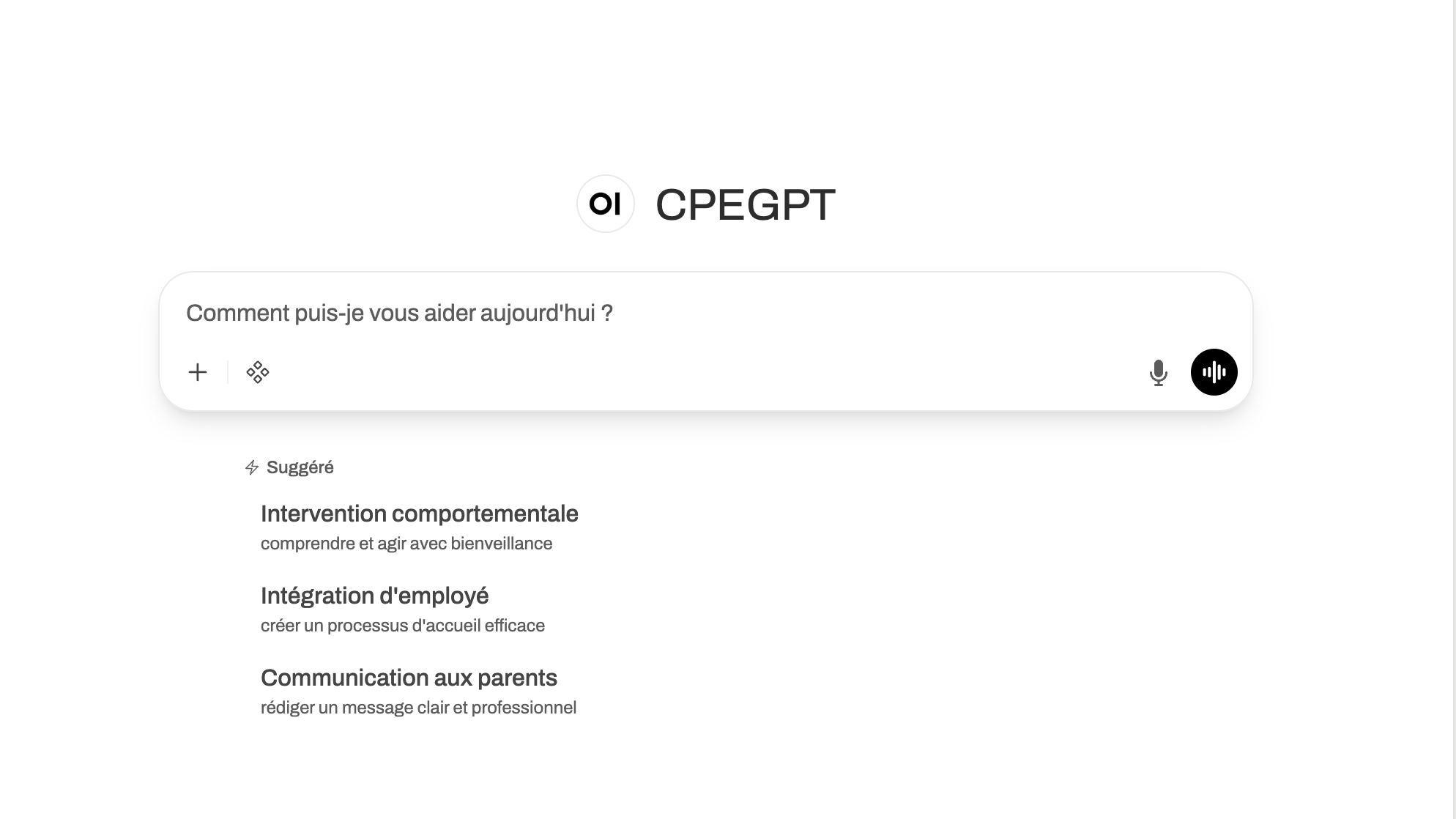 Interface CPEGPT